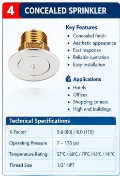 Concealed sprinkler