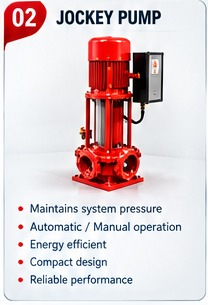 Vertical jockey pump