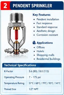 Pendent fire sprinkler